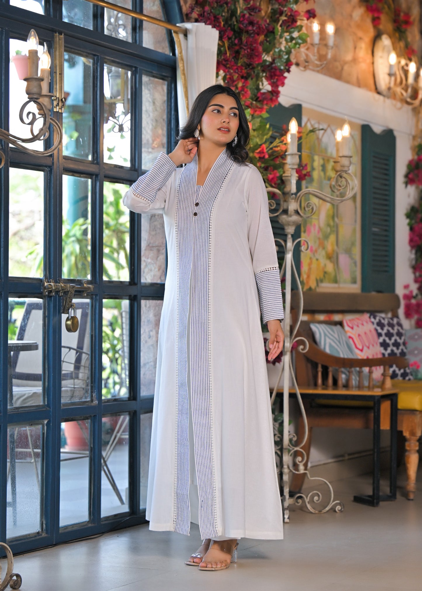 Korean Vibes Cotton 60x60 Long Inner & Bottom with Hand Tagai Work