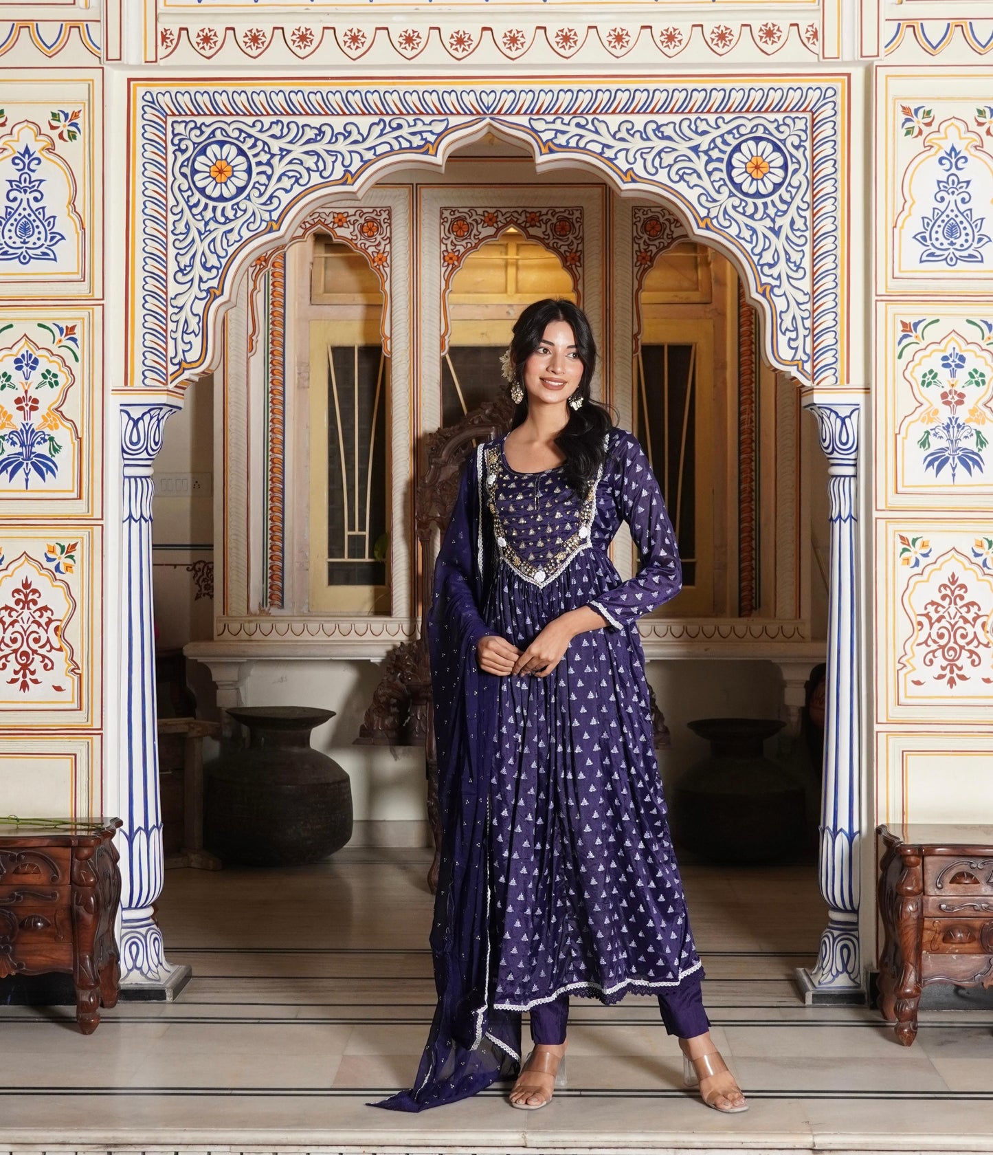Anarkali Kurti Set (3 piece)