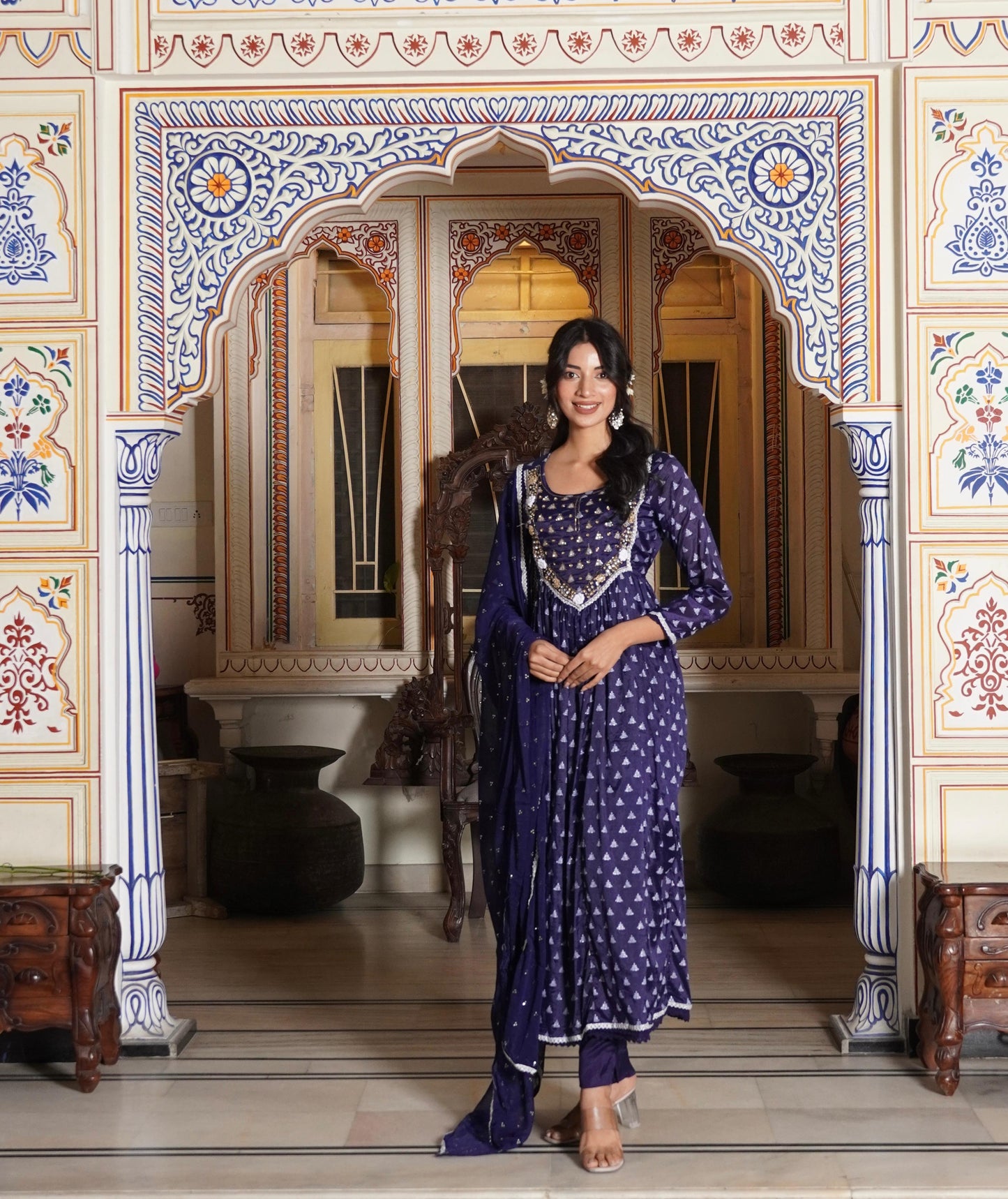 Anarkali Kurti Set (3 piece)