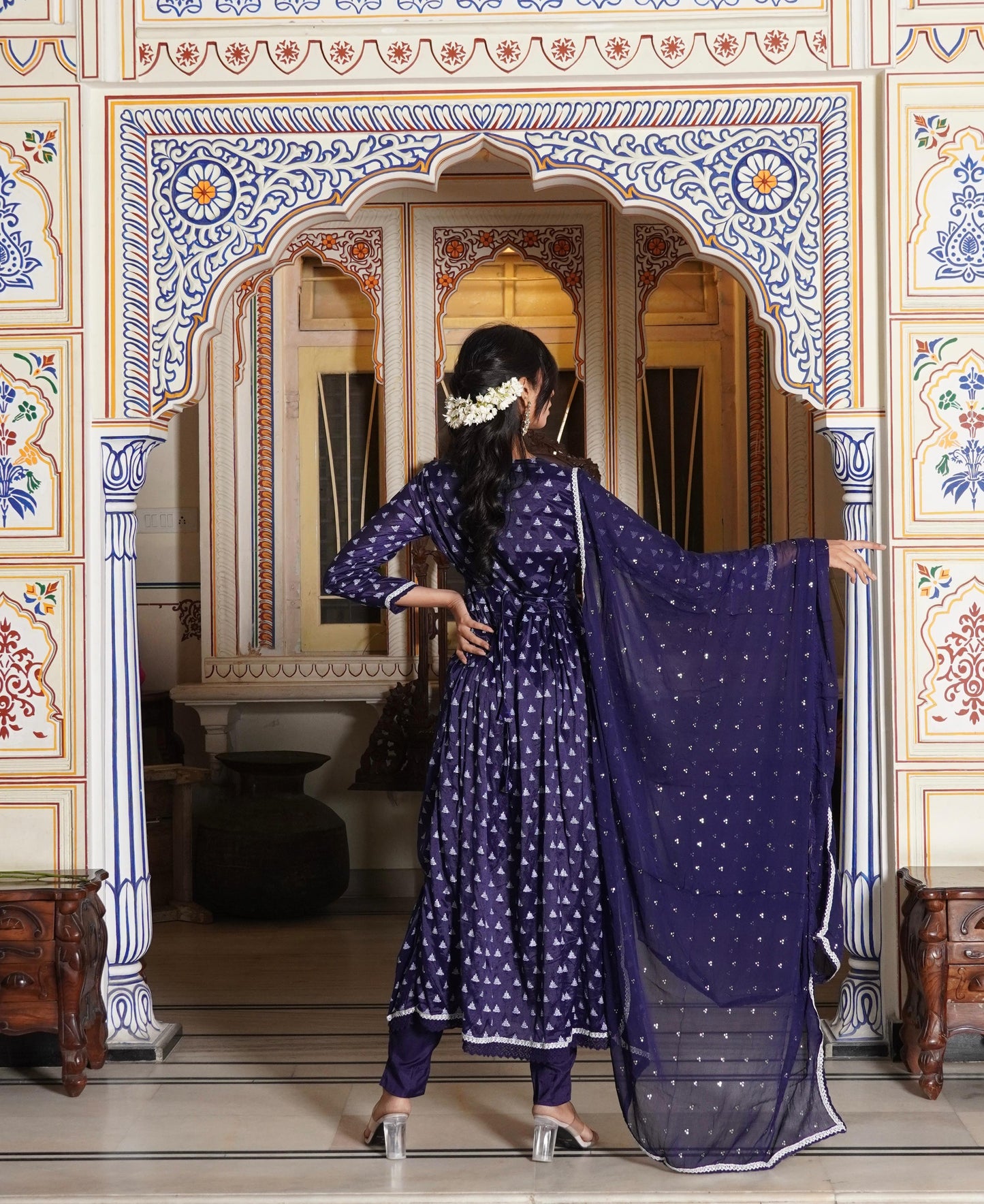 Anarkali Kurti Set (3 piece)