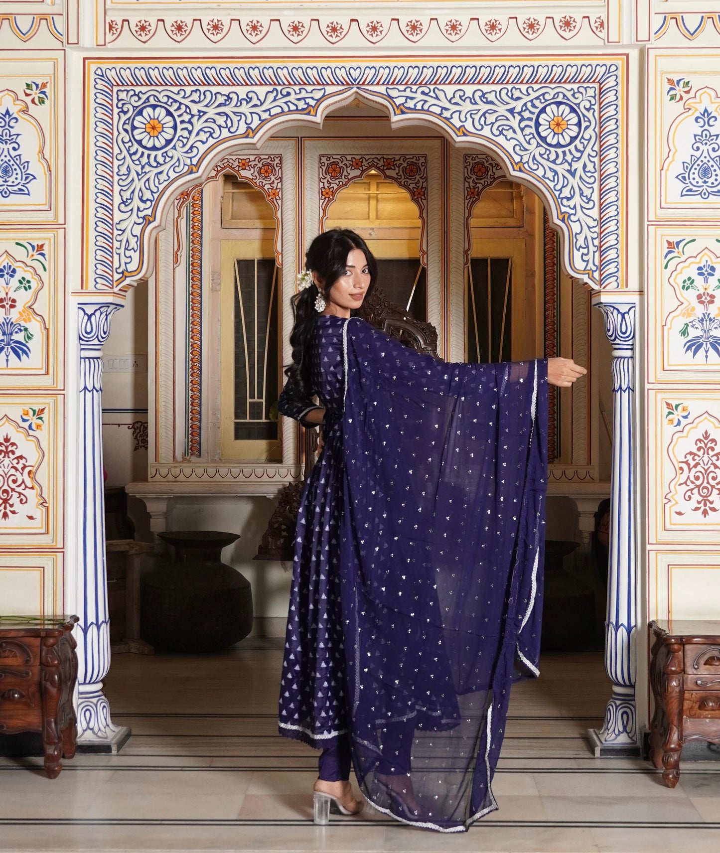 Anarkali Kurti Set (3 piece)