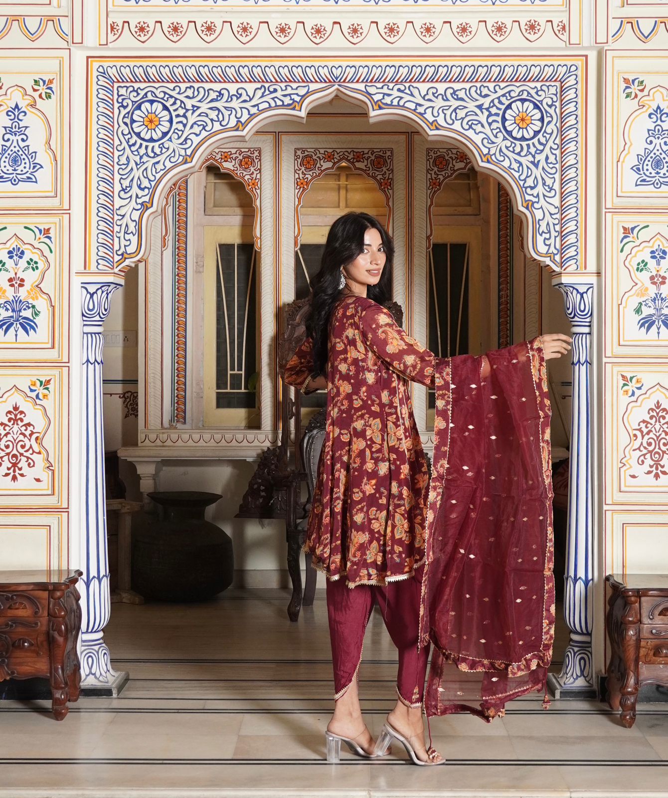 Dhoti Pattern Kurti Set (3 pieces)