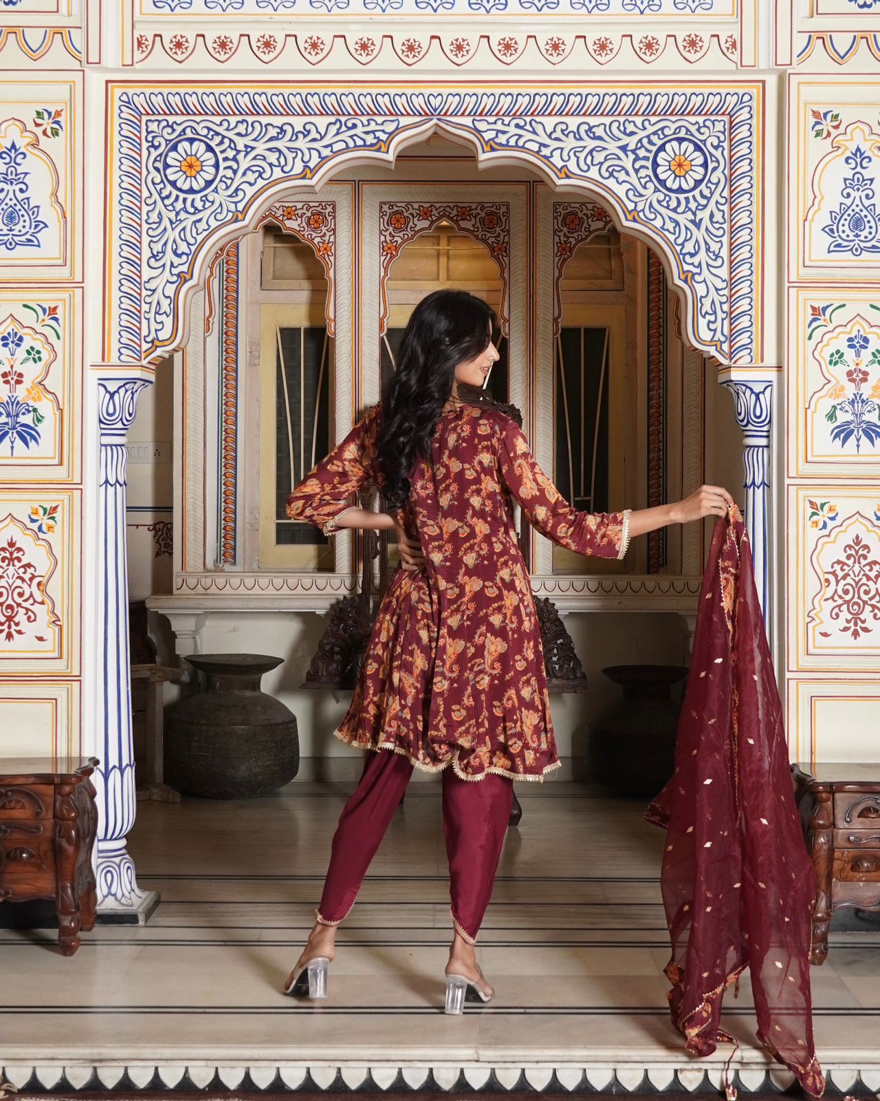 Dhoti Pattern Kurti Set (3 pieces)