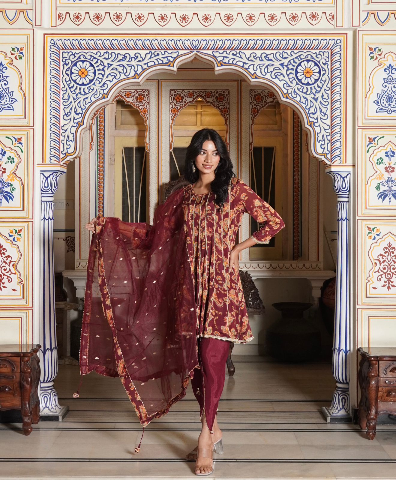 Dhoti Pattern Kurti Set (3 pieces)