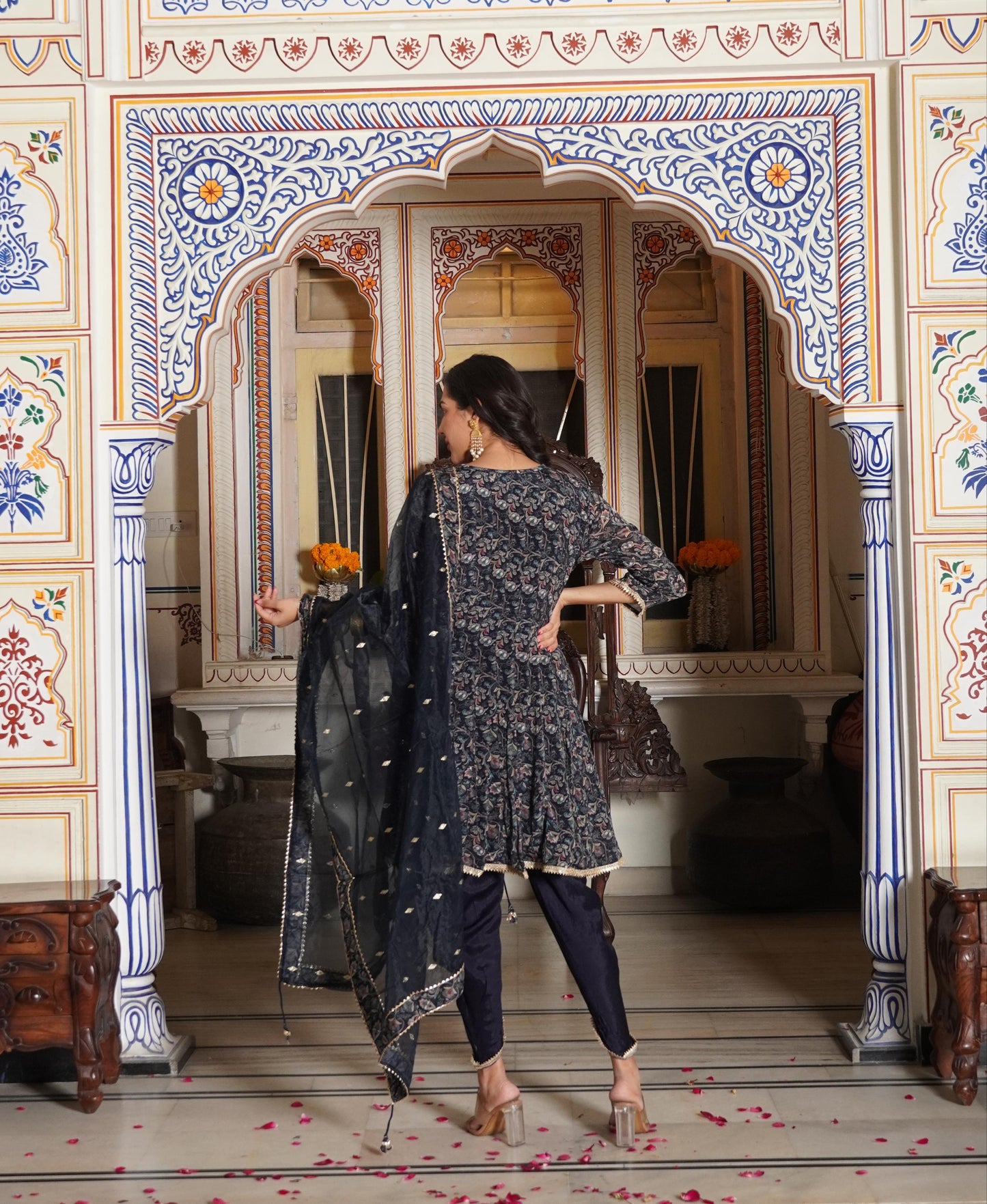 Dhoti Pattern Kurti Set (3 pieces)