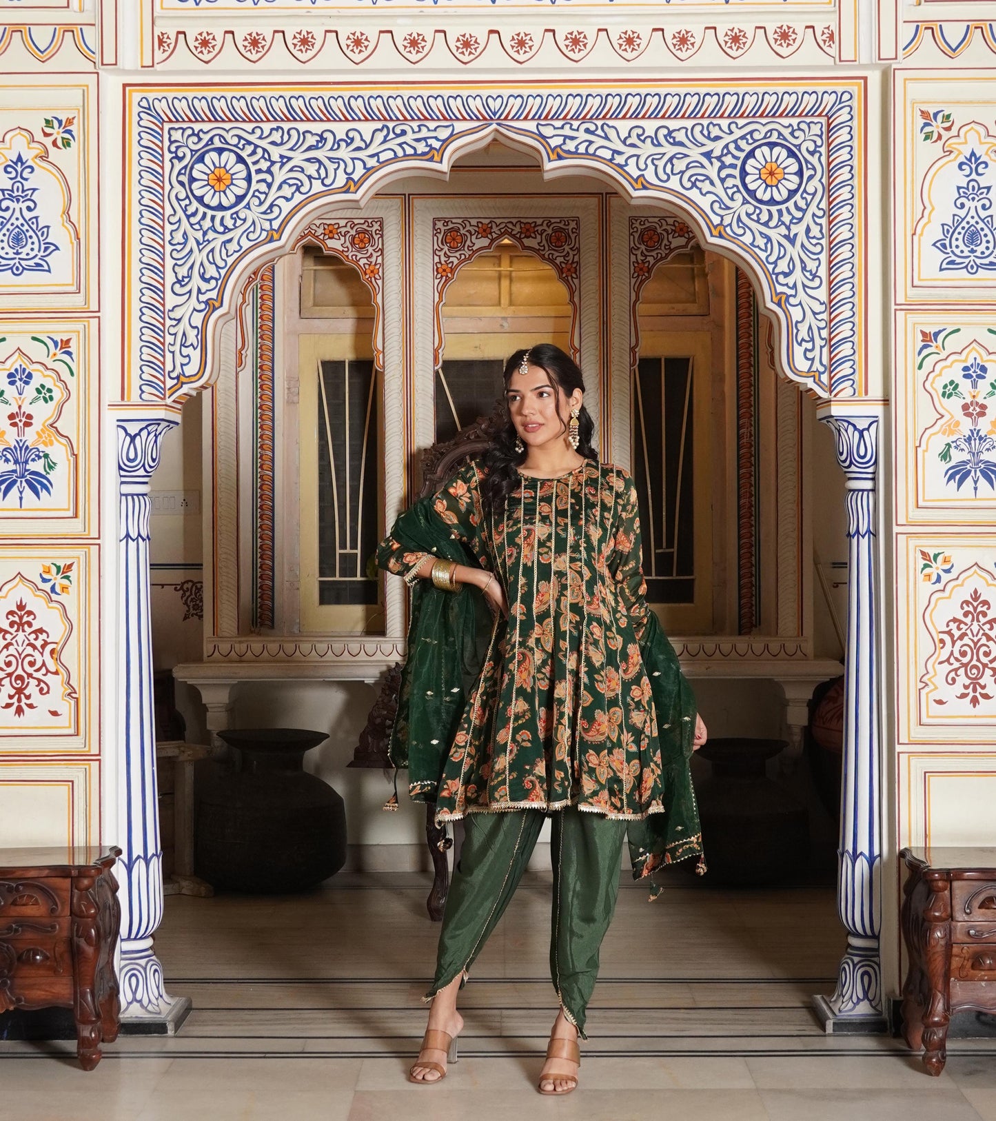 Dhoti Pattern Kurti Set (3 pieces)