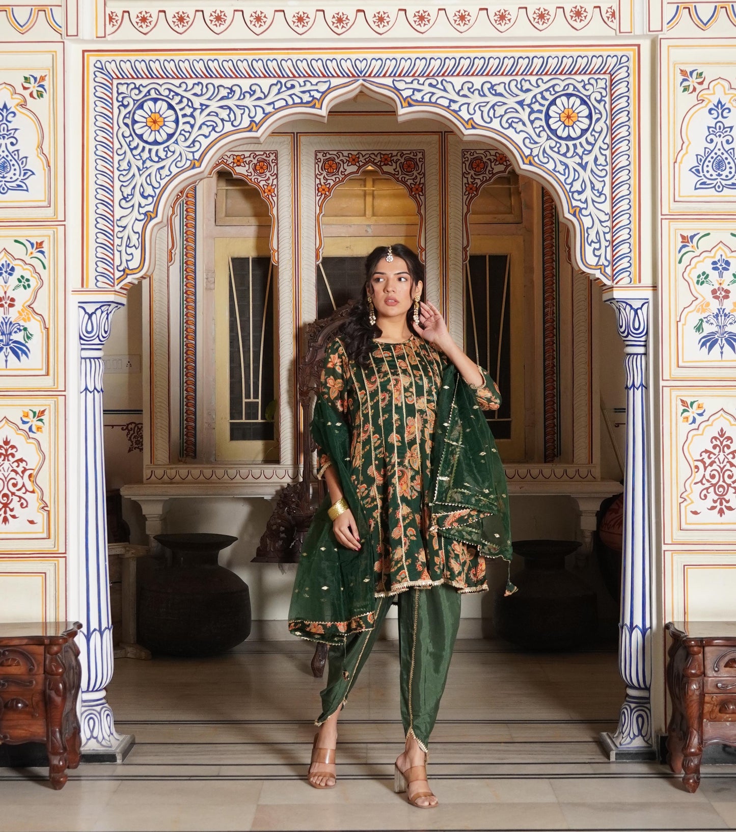 Dhoti Pattern Kurti Set (3 pieces)
