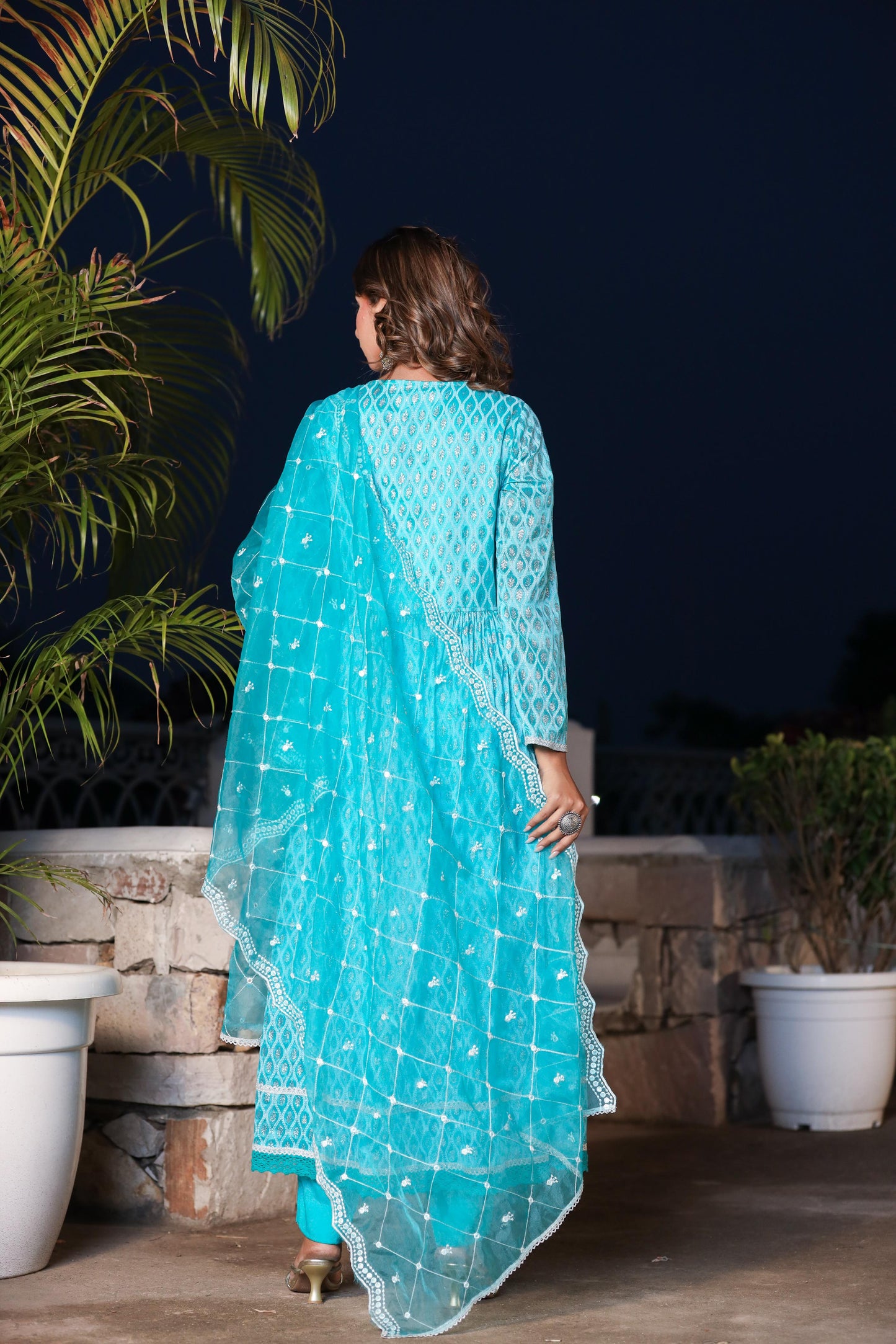 Anarkali Aliya Kurti Set (3 piece)