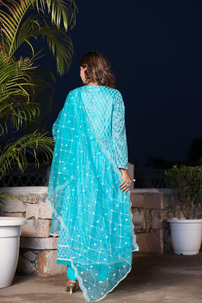 Anarkali Aliya Kurti Set (3 piece)