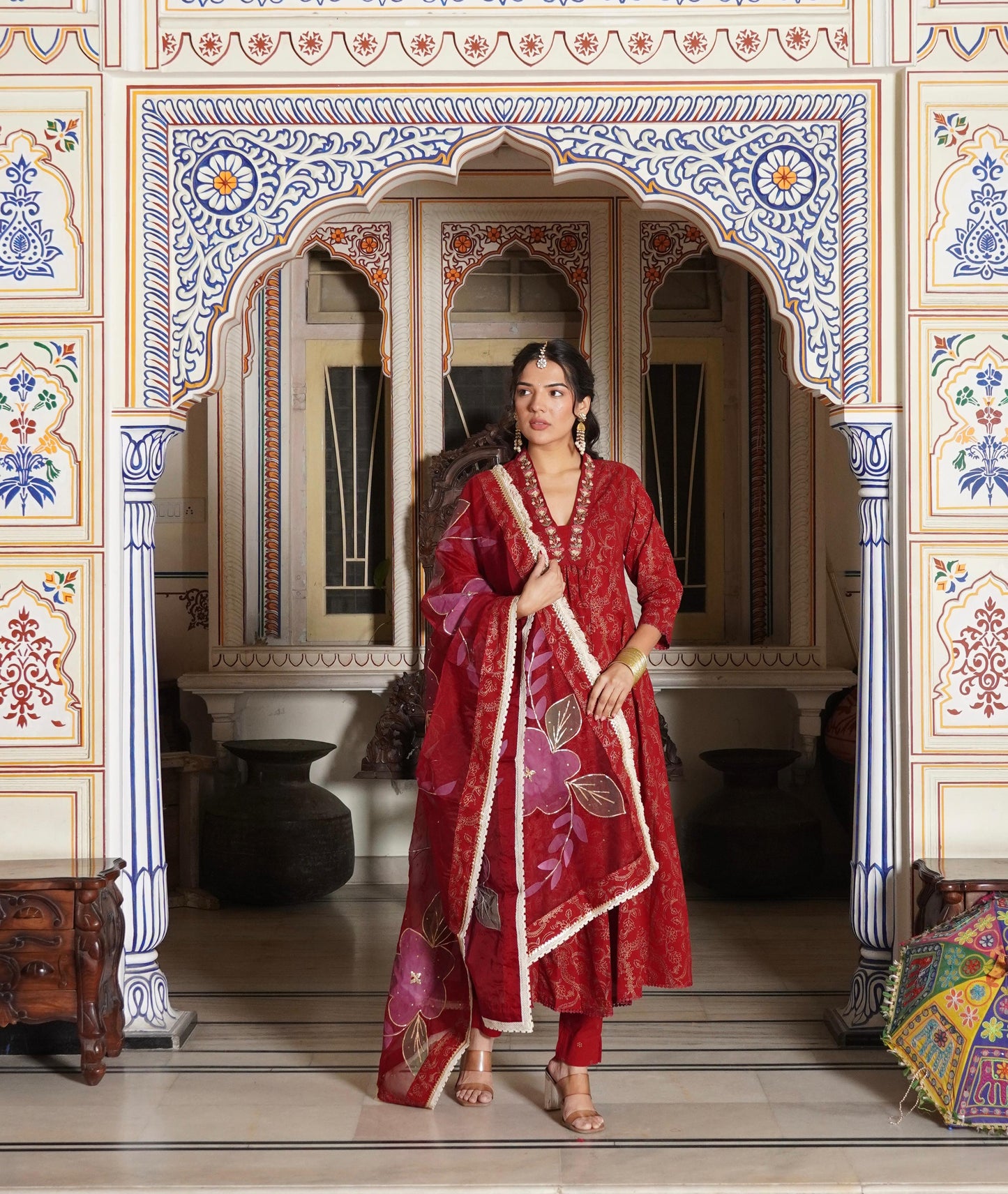 Anarkali Aliya Kurti Set