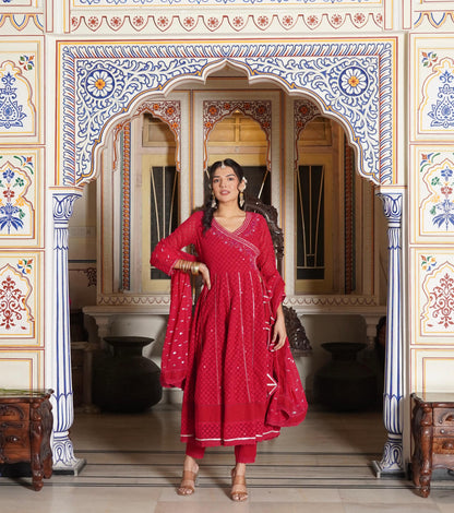Anarkali Kurti Set (3 piece)
