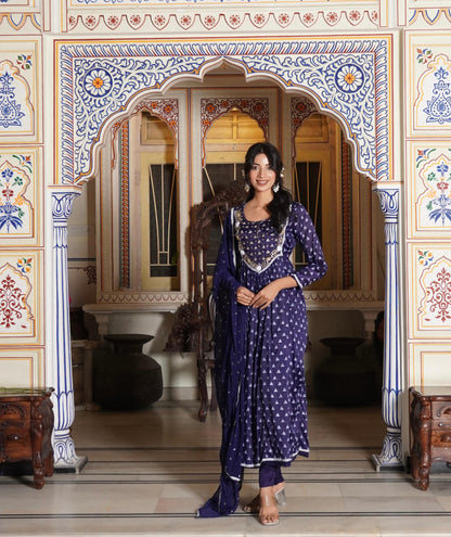 Anarkali Kurti Set (3 piece)