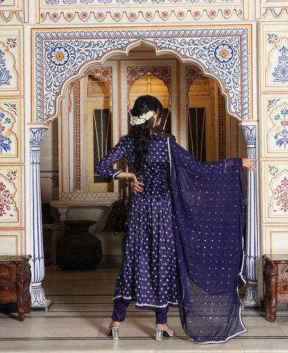 Anarkali Kurti Set (3 piece)