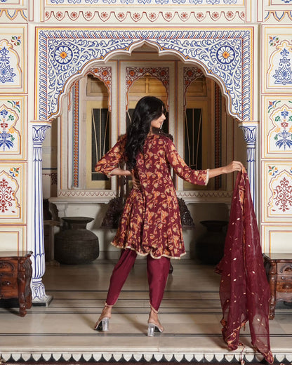 Dhoti Pattern Kurti Set (3 pieces)