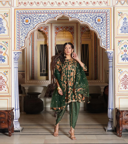 Dhoti Pattern Kurti Set (3 pieces)