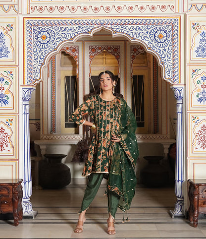 Dhoti Pattern Kurti Set (3 pieces)